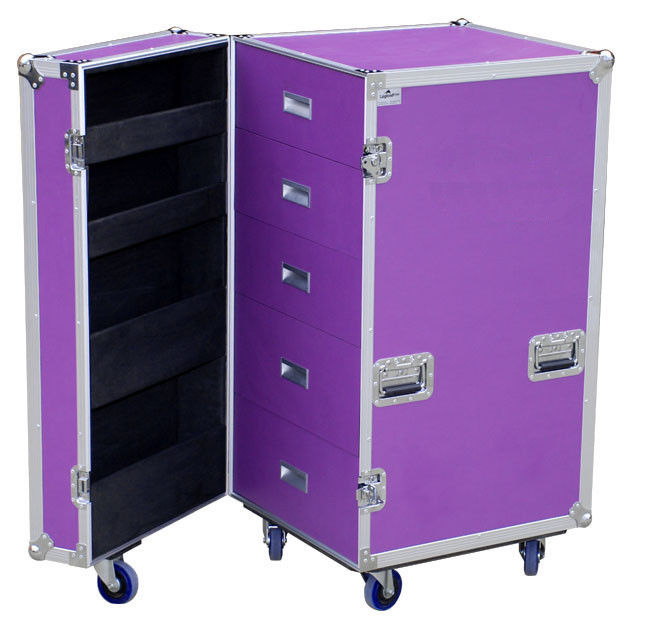 High Durability Aluminum Tool Trolley Case Water Resistant With Wheels Or Rolls